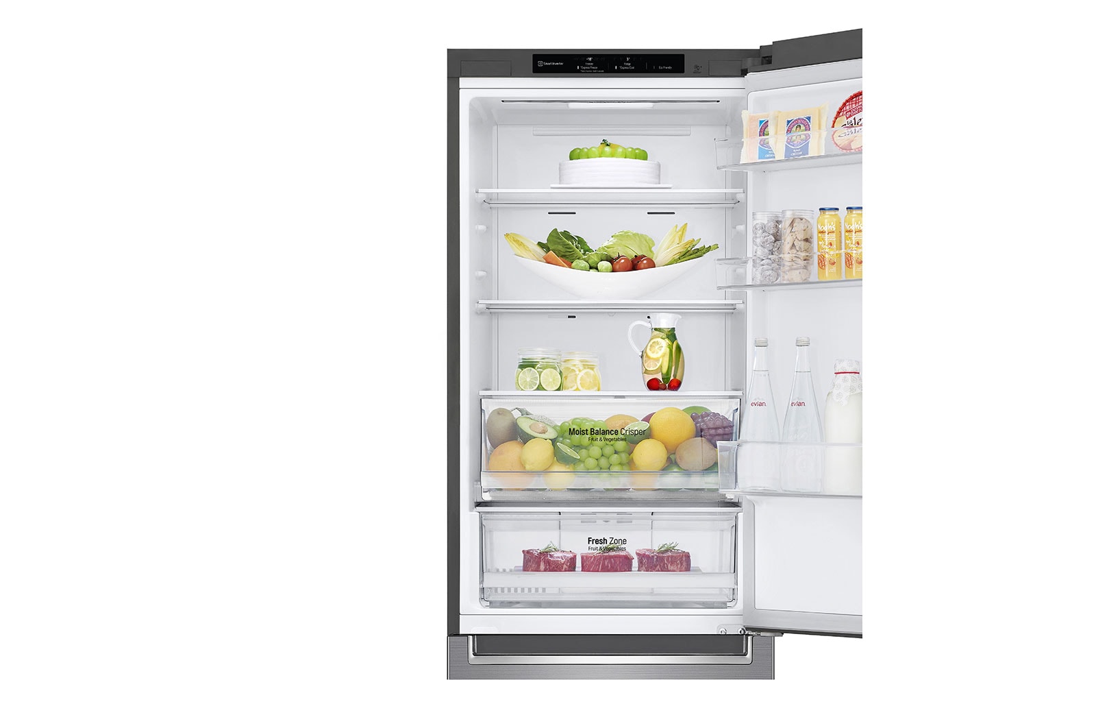 LG Réfrigérateur Combiné | 341L | 35dB | Door Cooling+, LG GBB61PZJEN