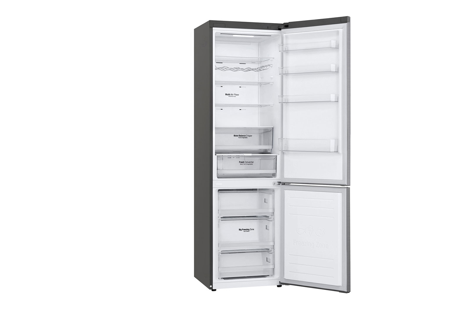 LG Réfrigérateur combiné | 384L | D | 35dB(B) | Door Cooling+™ | Compresseur Smart Inverter, LG GBB62PZFDN