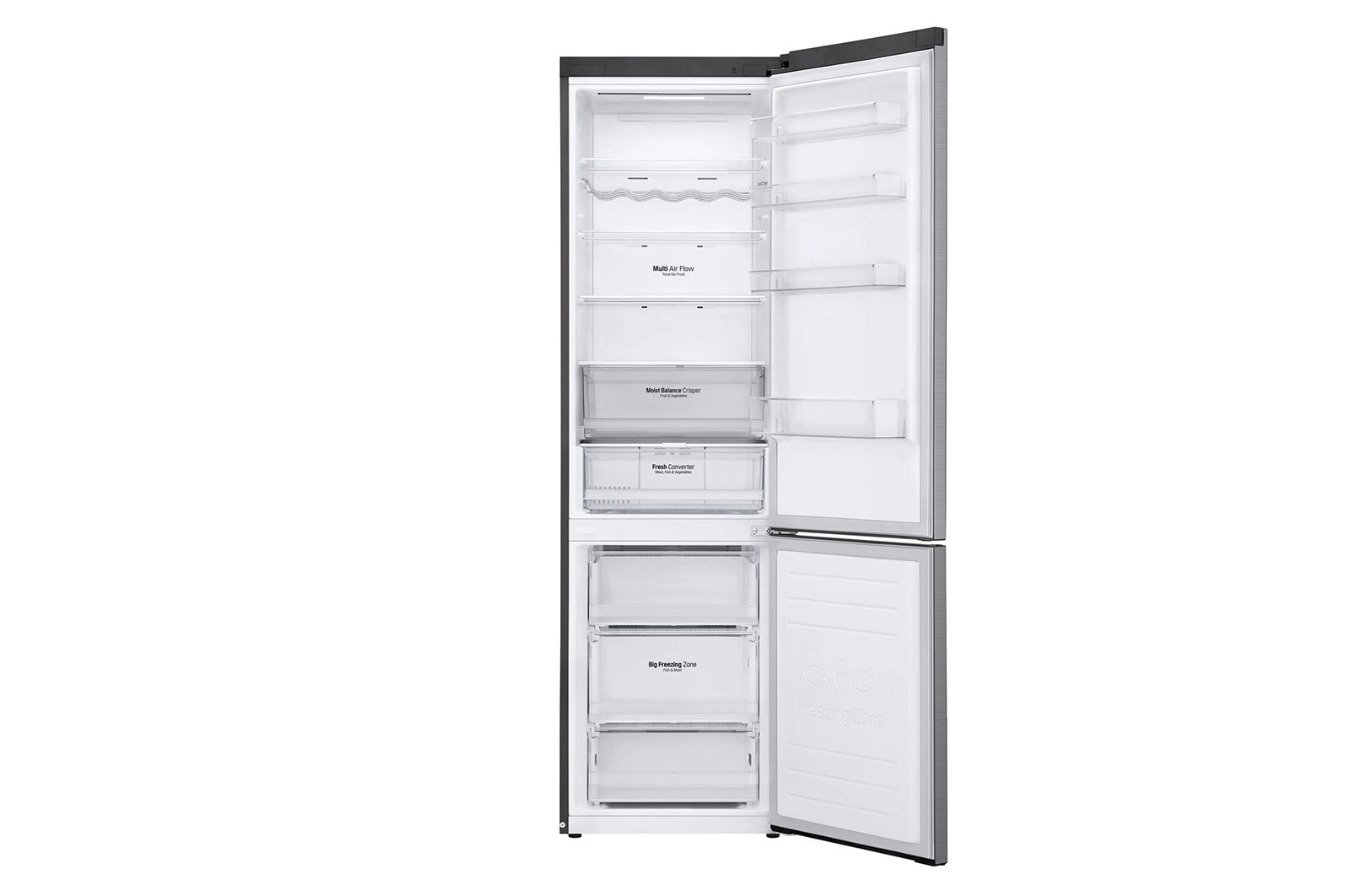 LG Réfrigérateur combiné | 384L | D | 35dB(B) | Door Cooling+™ | Compresseur Smart Inverter, LG GBB62PZFDN