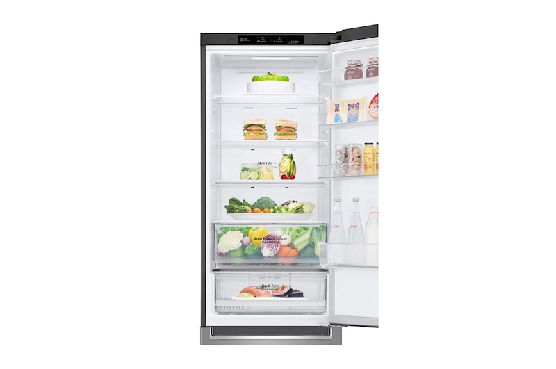 LG Réfrigérateur combiné | 384L | E | 36dB(C) | Total No Frost | Compresseur Linéaire Inverter , LG GBB62PZJZN