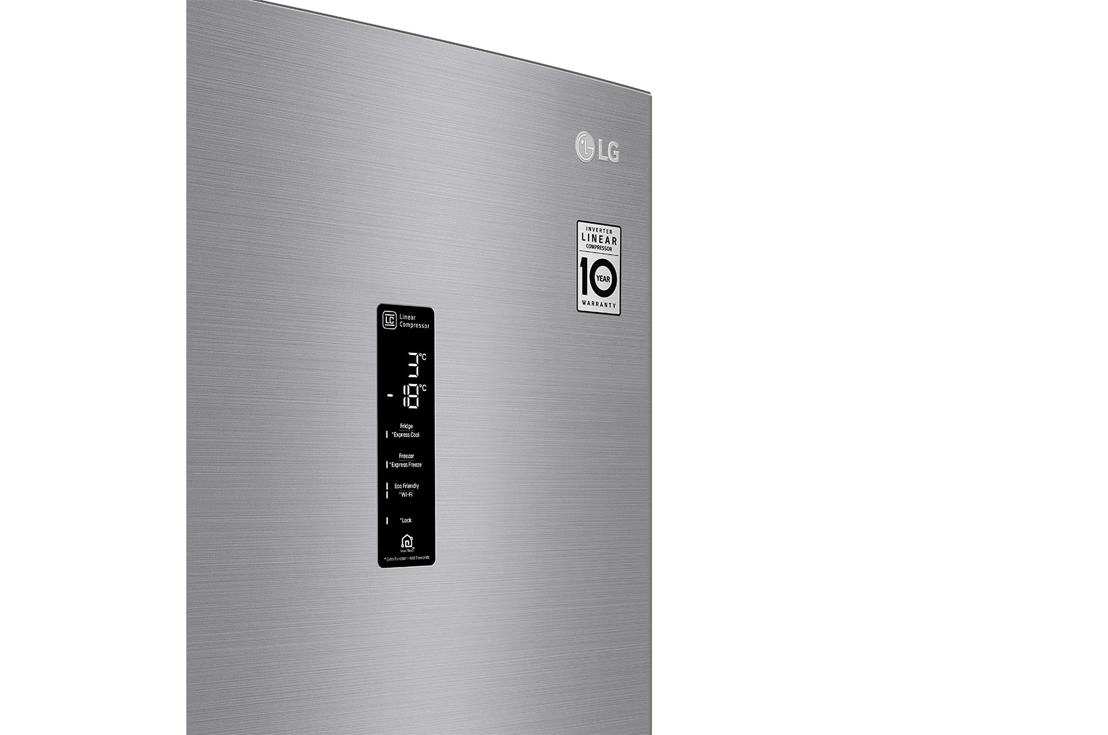 LG Réfrigérateur combiné | 341L | E | 36dB | Total No Frost | Compresseur Linéaire Inverter, LG GBB71PZDZN