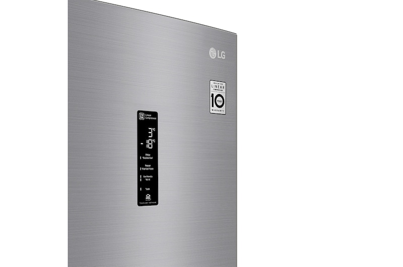 LG Réfrigérateur combiné | 341L | E | 36dB | Total No Frost | Compresseur Linéaire Inverter, LG GBB71PZDZN