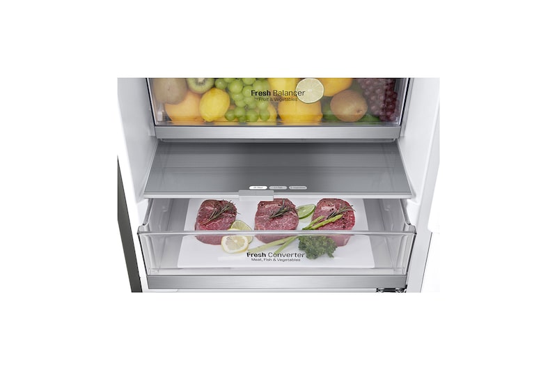 LG Réfrigérateur combiné | 341L | 35dB(B) | Door Cooling+ | Compresseur Smart Inverter, LG GBB71PZEEN