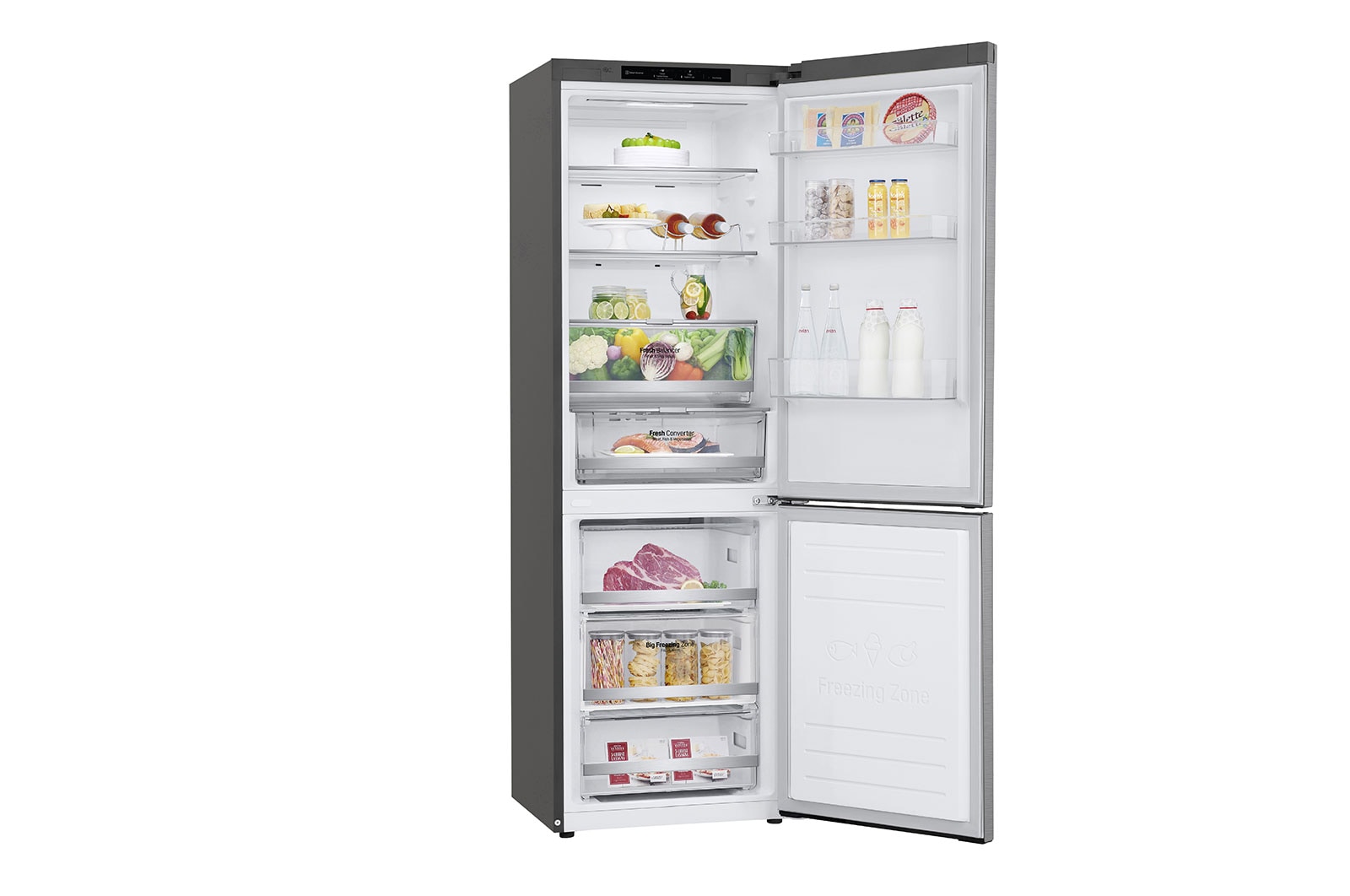 LG Réfrigérateur combiné | 341L | 35dB(B) | Door Cooling+ | Compresseur Smart Inverter, LG GBB71PZEEN