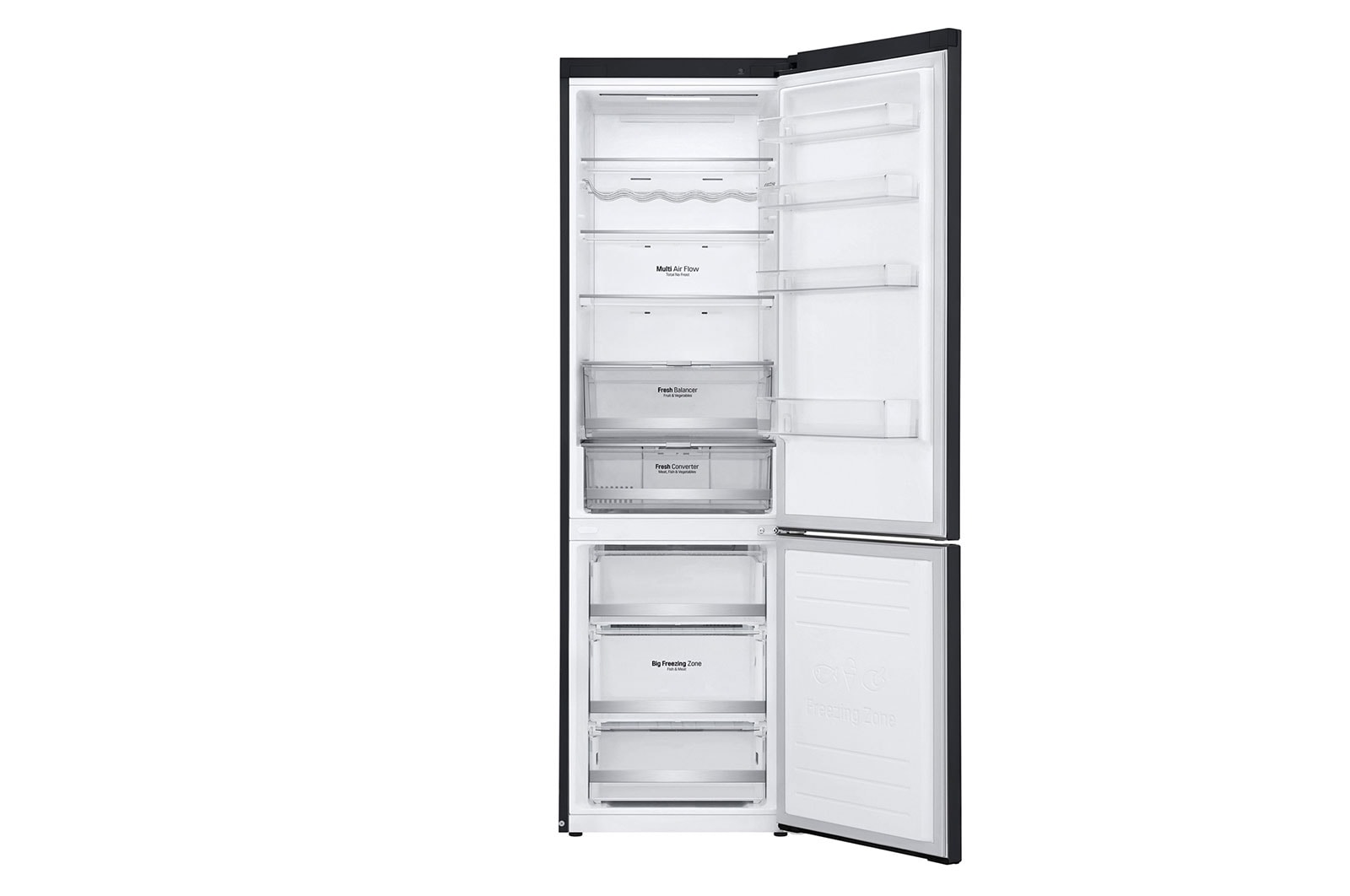 LG Réfrigérateur combiné | 384L | D | 35dB(B) | Door Cooling+™ | Compresseur Smart Inverter, LG GBB72MCDDN