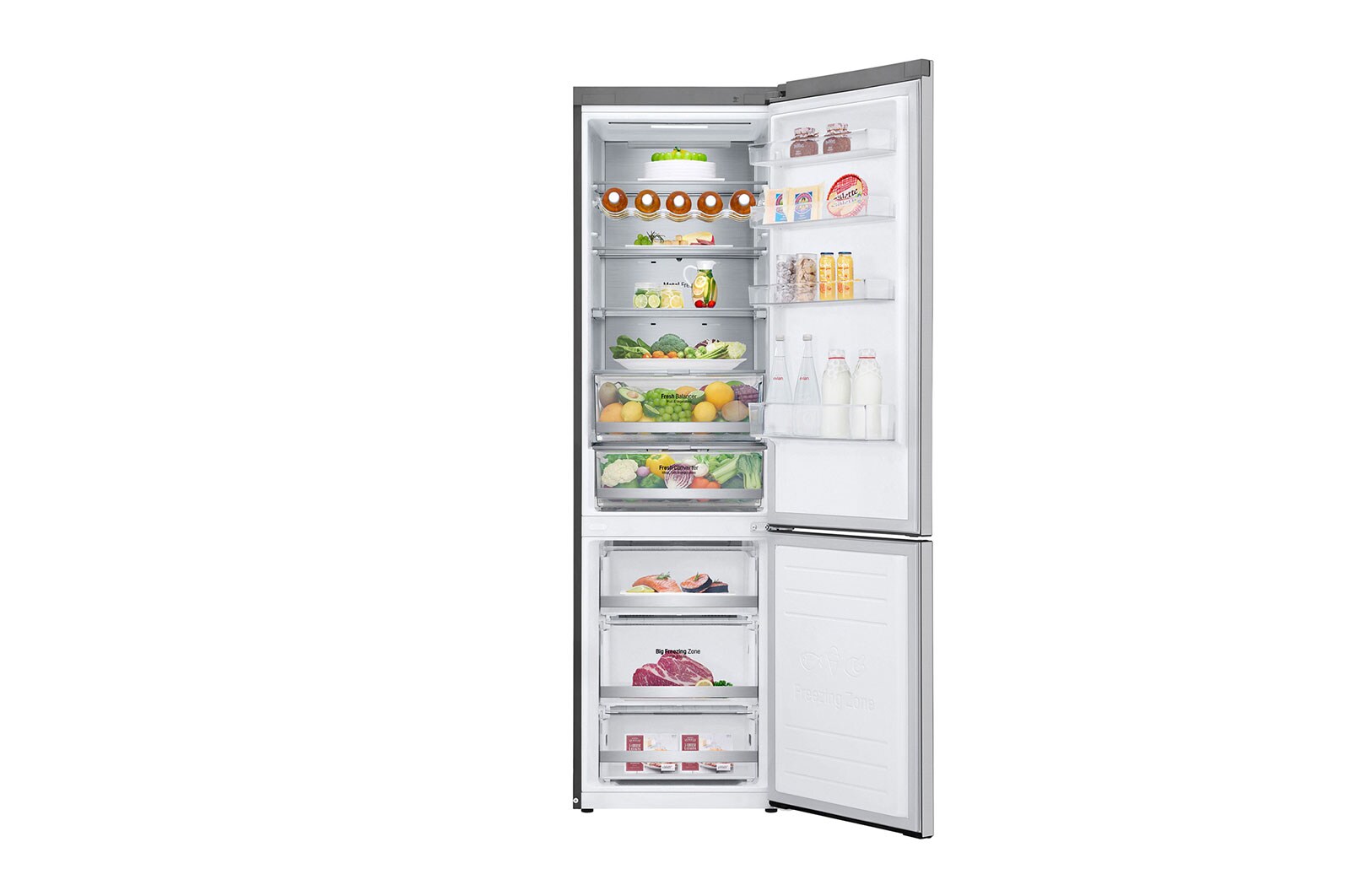 LG Réfrigérateur combiné | 384L | 35dB(B) | Door Cooling+™ | Compresseur Smart Inverter, LG GBB72NSUCN1