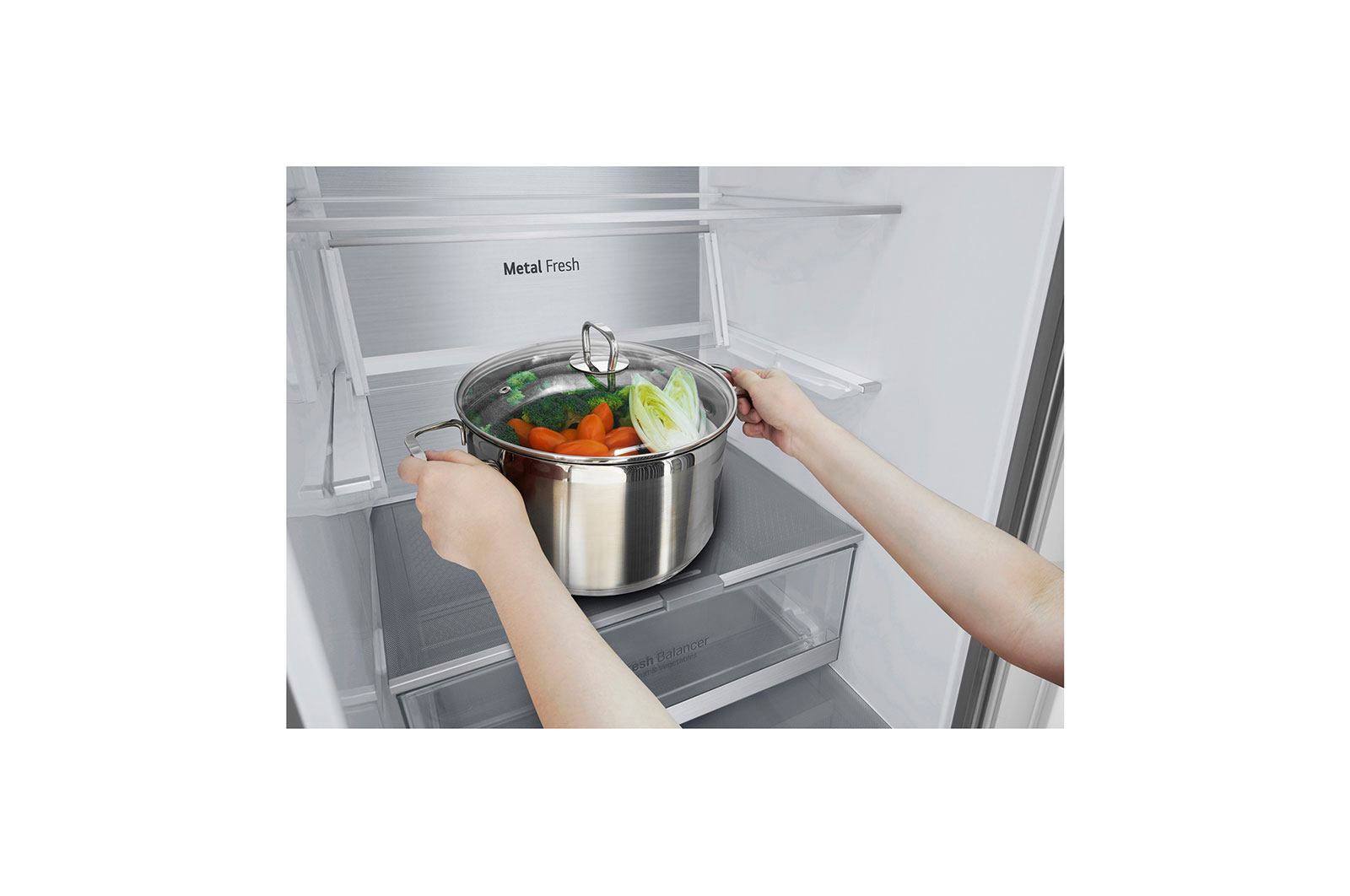 LG Réfrigérateur combiné | 384L | 35dB(B) | Door Cooling+™ | Compresseur Smart Inverter, LG GBB72NSUCN1