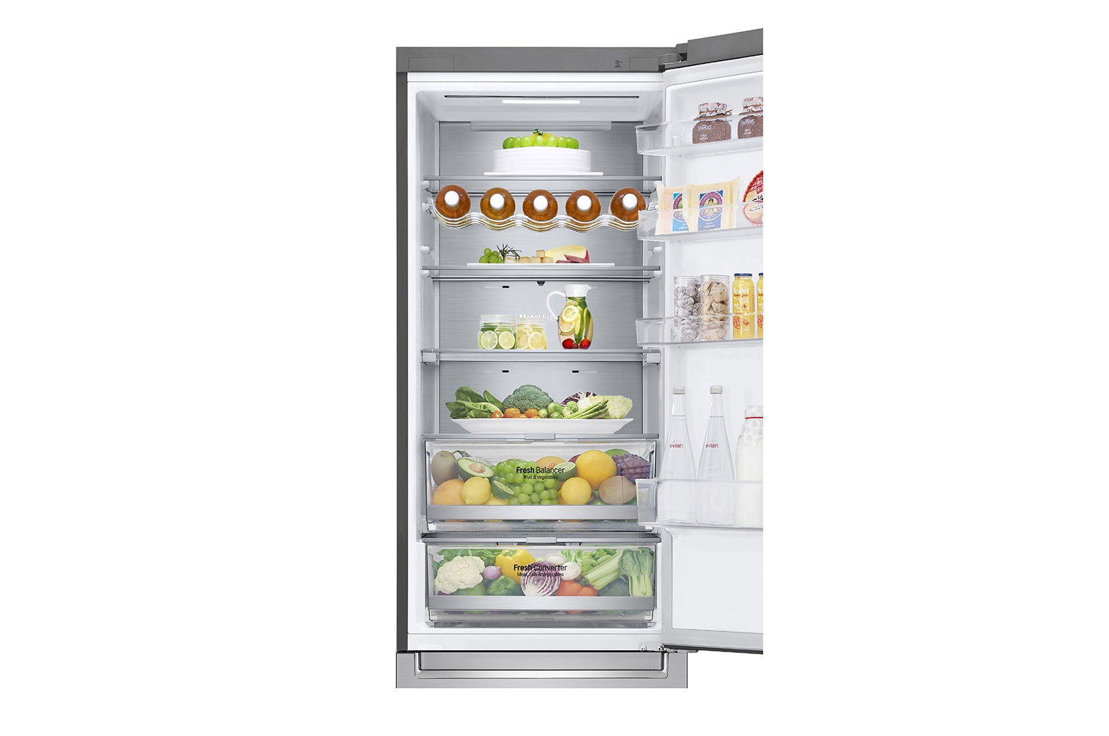 LG Réfrigérateur combiné | 384L | 35dB(B) | DoorCooling+ | Compresseur Linéaire Inverter, LG GBB72NSUCN