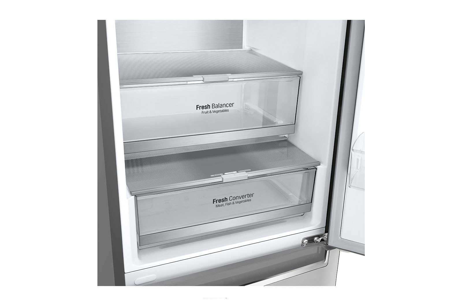 LG Réfrigérateur combiné | 384L | 35dB(B) | DoorCooling+ | Compresseur Linéaire Inverter, LG GBB72NSUCN