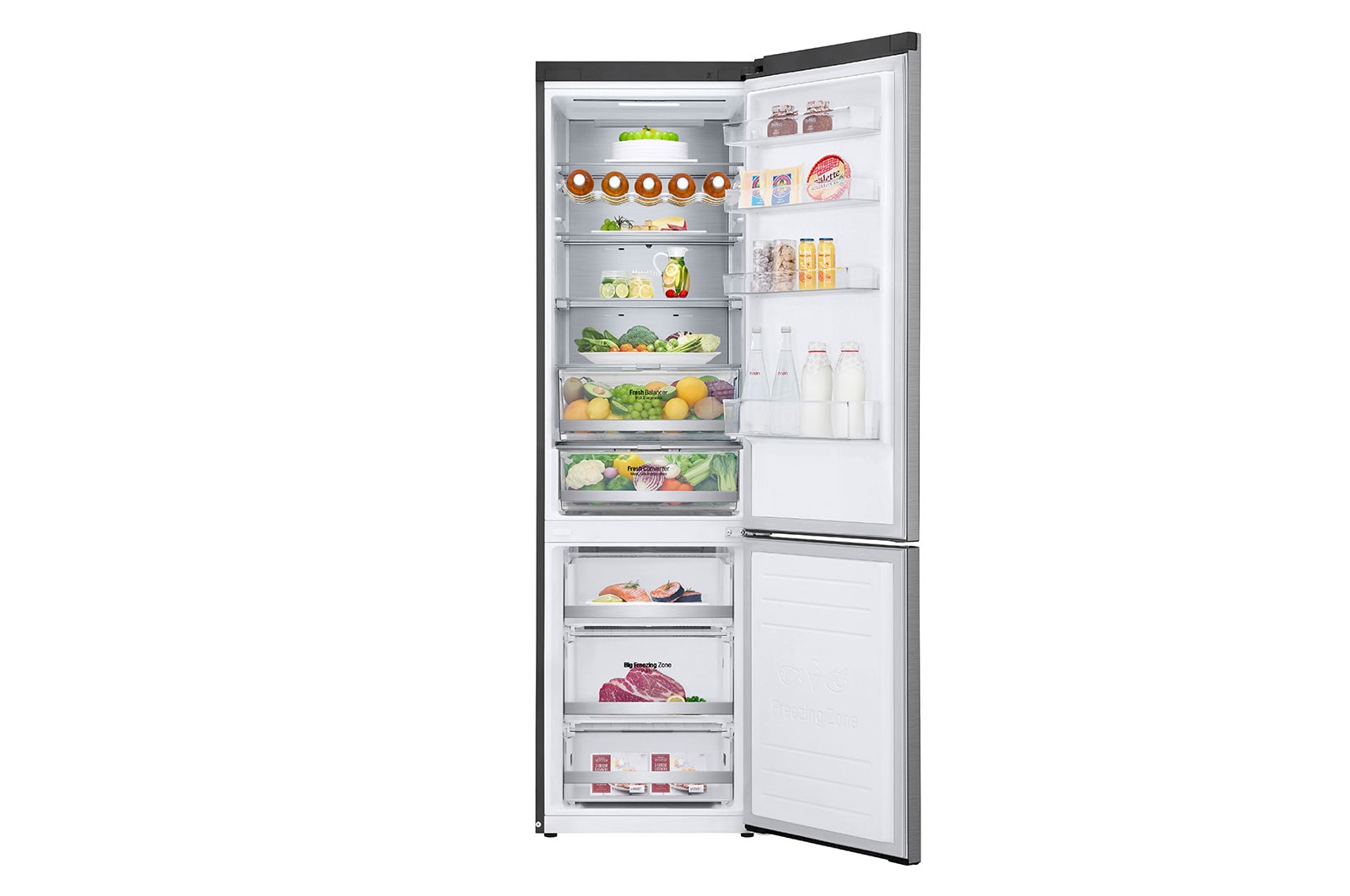 LG Réfrigérateur combiné | 384L | 35dB(B) | Door Cooling+ | Compresseur Smart Inverter, LG GBB72PZUEN