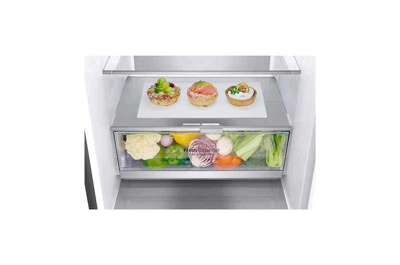 LG Réfrigérateur Combiné | 384L | E | 36 dB(C) | Total No Frost | Compresseur Linéaire Inverter, LG GBB72PZUZN