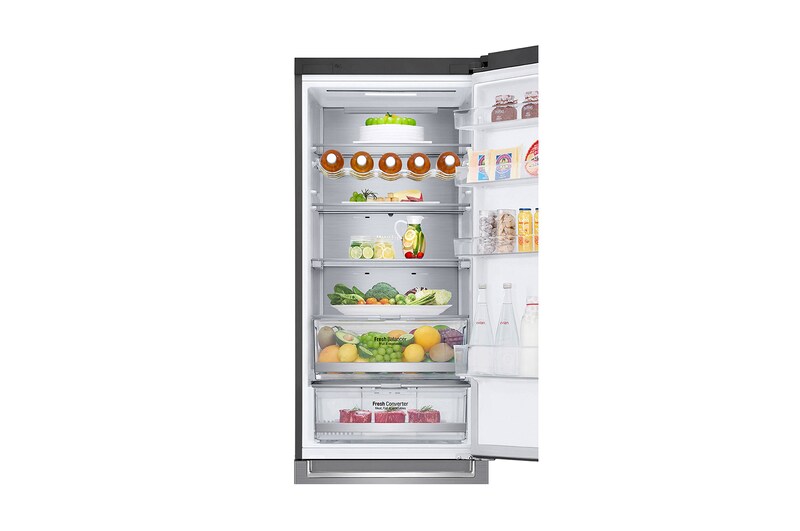 LG Réfrigérateur Combiné | 384L | E | 36 dB(C) | Total No Frost | Compresseur Linéaire Inverter, LG GBB72PZUZN