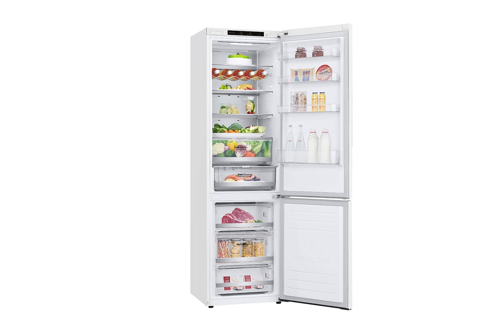 LG Réfrigérateur combiné | 384L | 35dB(B) | DoorCooling+ | Compresseur Smart Inverter, LG GBB72SWVEN