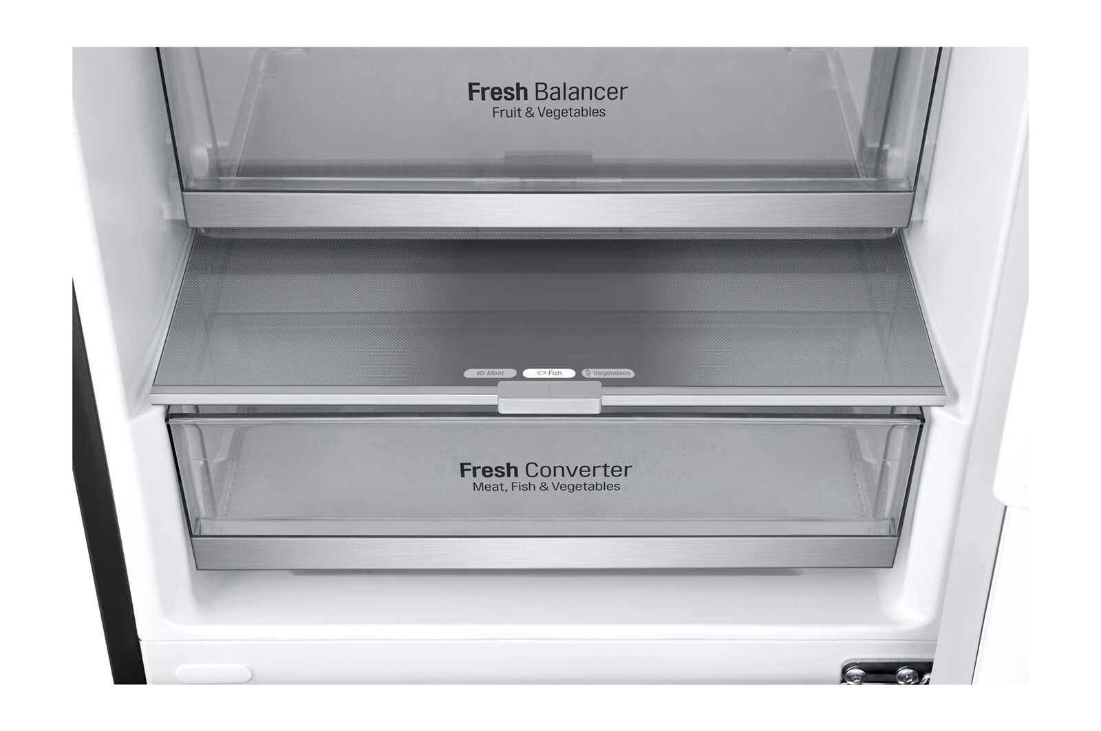 LG Réfrigérateur combiné | Compresseur Inverter Linear | Door Cooling+™ | Grade A | 384L | 32 dB(B), LG GBB92MCB2P