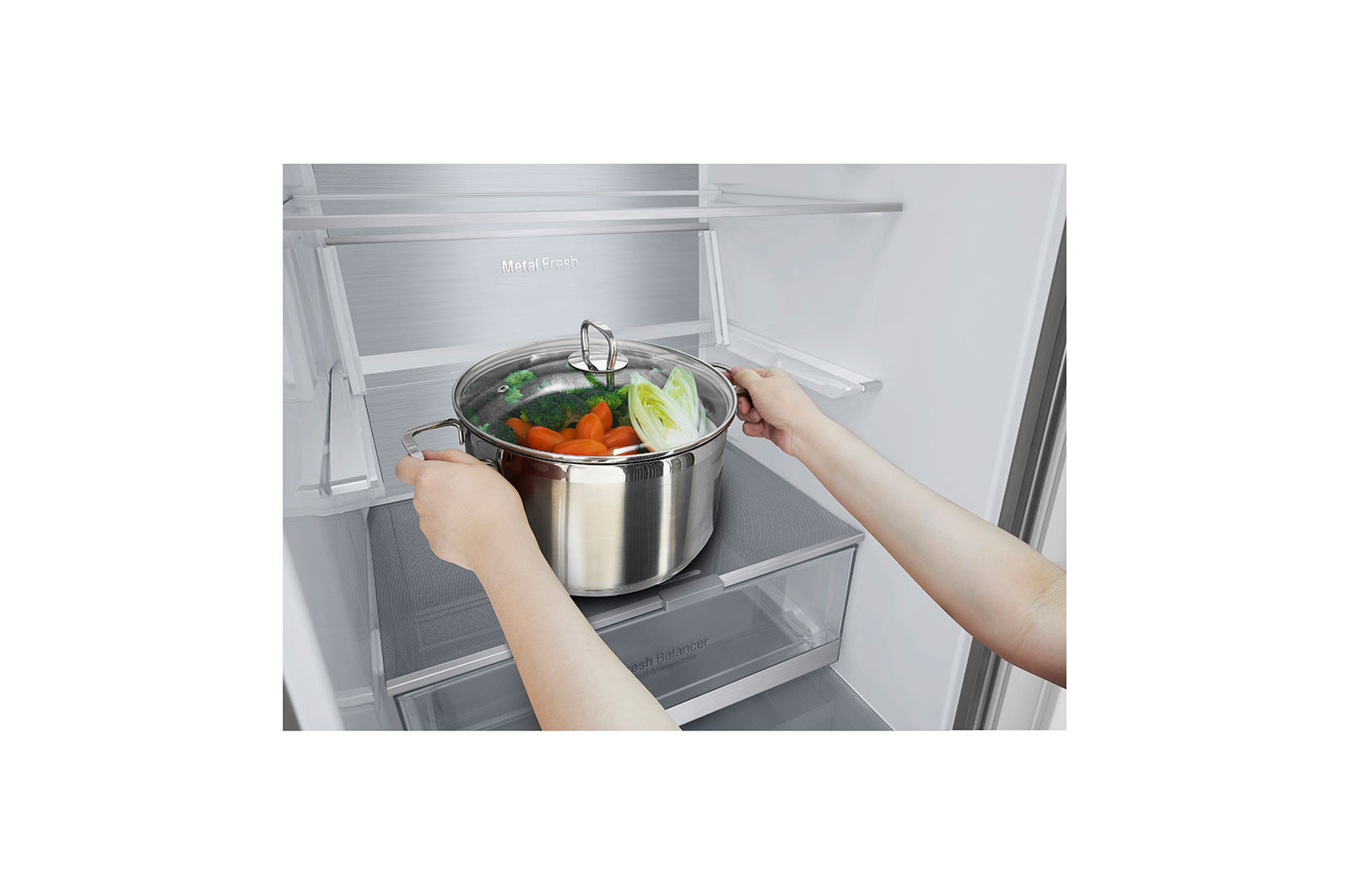 LG Réfrigérateur combiné | 384L | 35dB(B) | Door Cooling+ | Compresseur Linéaire Inverter, LG GBB92STACP