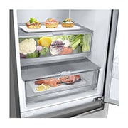 LG Réfrigérateur combiné 384L | Total No Frost | Compresseur Linéaire Inverter | D | Écran tactile Metal | Moist Balance Crisper | Fresh Converter, LG GBB92STAXP