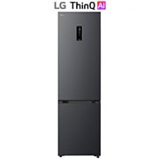 Vue avant du congélateur inférieur LG (gbbsj20dpy) avec finition noir mat