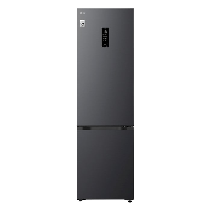 Congélateur bas LG (gbbsj20dpy) porte entièrement ouverte montrant les compartiments réfrigérateur et congélateur