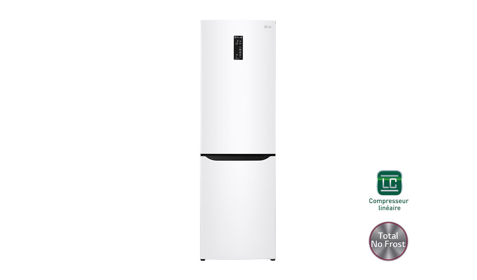 Vue avant de Réfrigérateur combiné | Total No Frost | Compresseur linéaire inverter | WIFI | A++ LG GBD4826SWH
