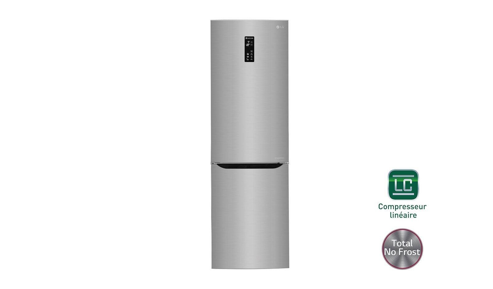 Vue avant de Réfrigérateur combiné | Total No Frost | Compresseur linéaire inverter | Smart Diagnosis™ | Moist Balance Crisper | A++ LG GBD6226SPS