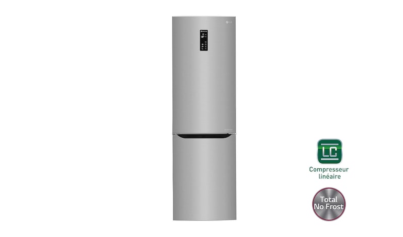 Vue avant de Réfrigérateur combiné | Total No Frost | Compresseur linéaire inverter | Smart Diagnosis™ | Moist Balance Crisper | A++ LG GBD6226SPS