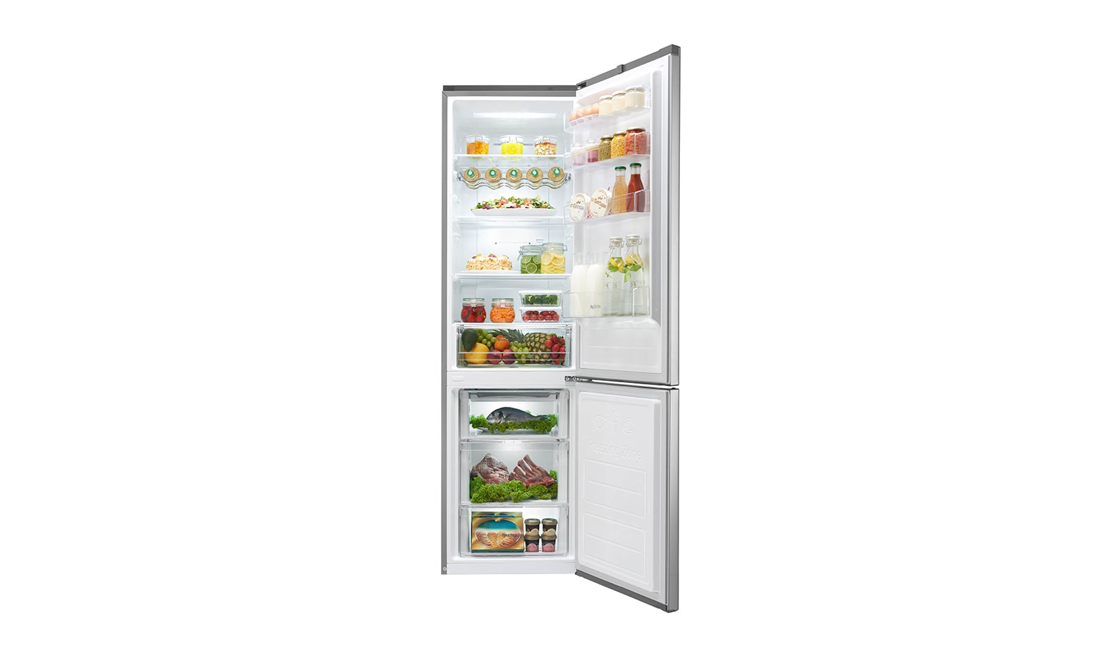 LG Réfrigérateur combiné | Total No Frost | Compresseur linéaire inverter | Smart Diagnosis™ | Moist Balance Crisper | A++, LG GBD6336SPS
