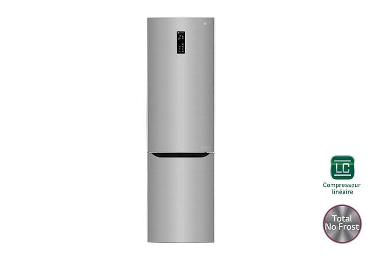 Vue avant de Réfrigérateur combiné | Total No Frost | Compresseur linéaire inverter | Smart Diagnosis™ | Moist Balance Crisper | A++ LG GBD6336SPS