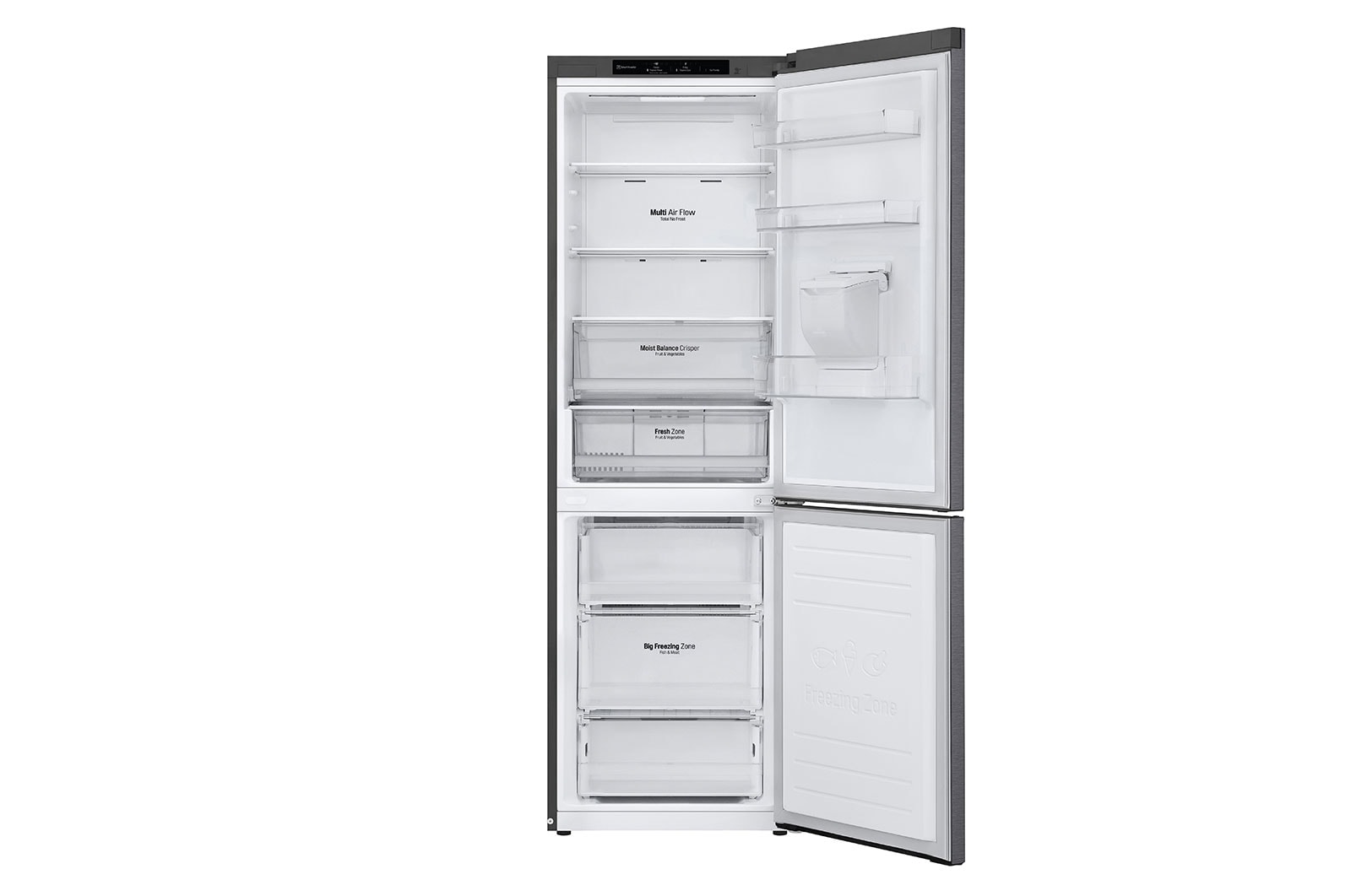 LG Réfrigérateur Combiné | 340L | 35dB | Door Cooling+, LG GBF61DSJEN
