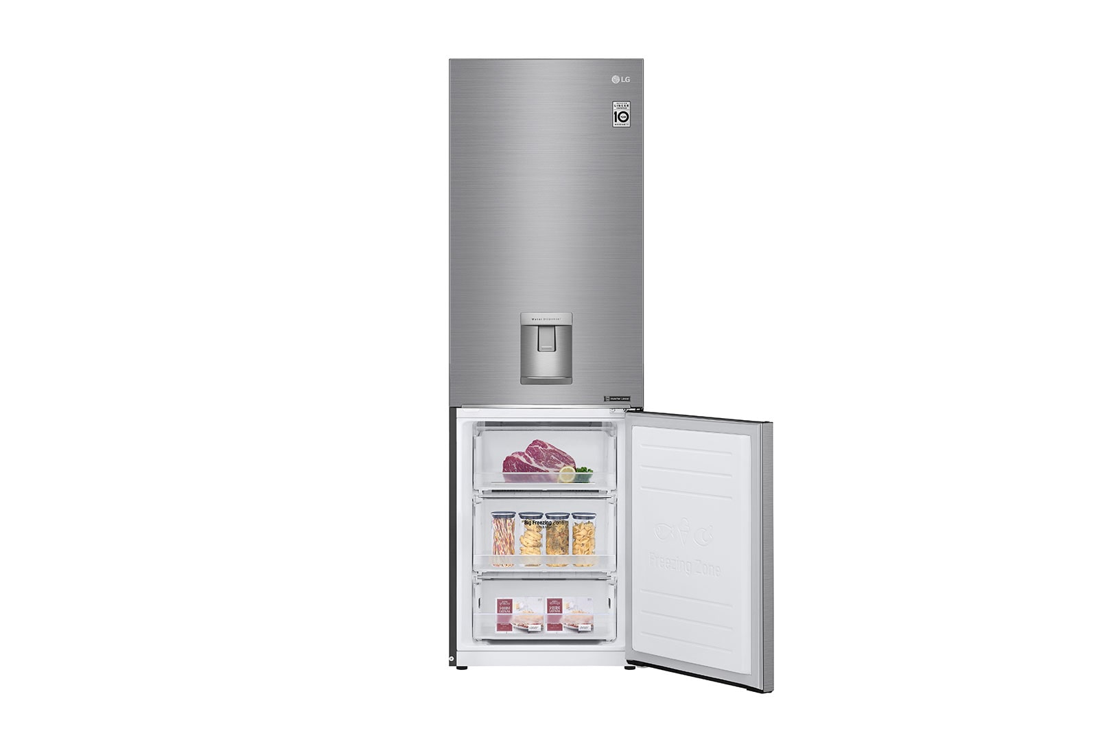 LG Réfrigérateur combiné  | E | 36dB(C) | Total No Frost | Compresseur Linéaire Inverter, LG GBF61PZJZN
