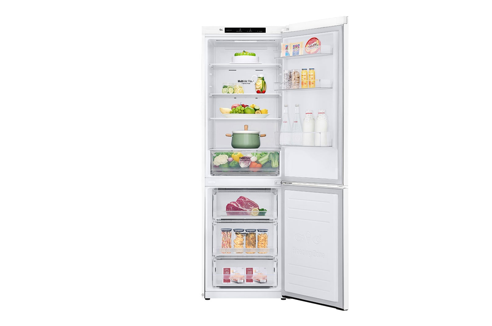 LG Réfrigérateur combiné | 341L | E | 36 dB(C) | Total No Frost, LG GBP31SWLZN