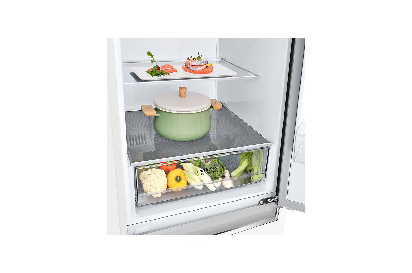 LG Réfrigérateur combiné | 341L | E | 36 dB(C) | Total No Frost, LG GBP31SWLZN