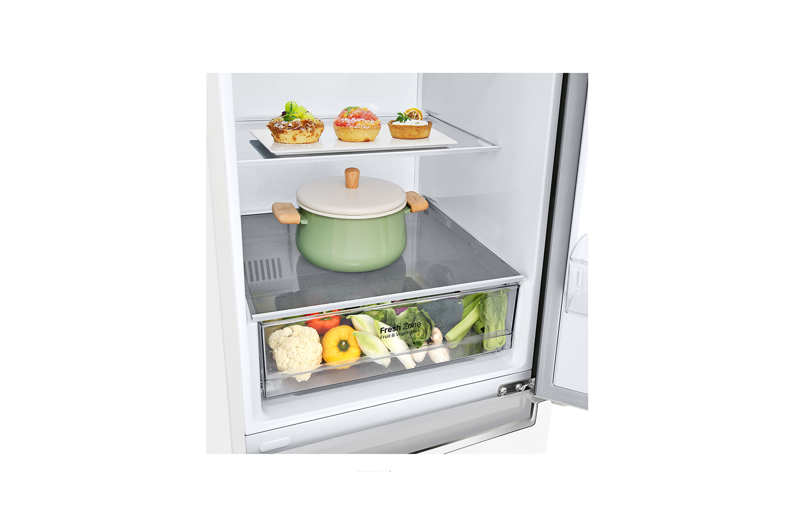 LG Réfrigérateur combiné | 341L | E | 36 dB(C) | Total No Frost, LG GBP31SWLZN