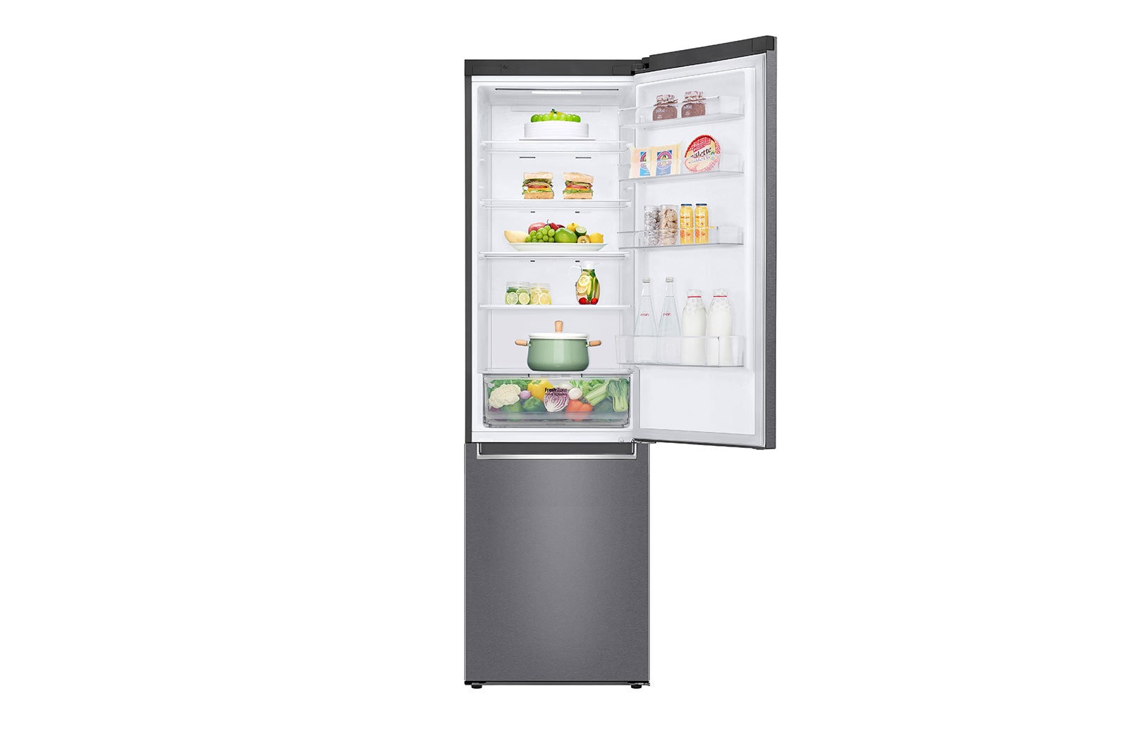 LG Réfrigérateur combiné | 384L | E |  Total No Frost | Smart Inverter  , LG GBP32DSKZN