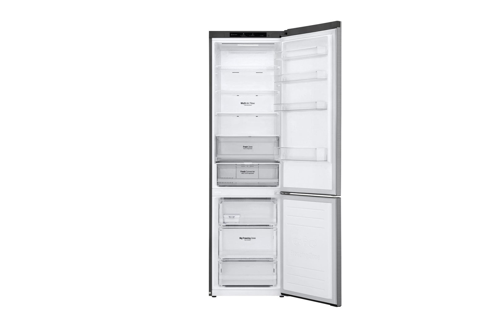 LG Réfrigérateur Combiné 384L | Linear Cooling™ |  FreshConverter™ |  Door Cooling™ | Silencieux 35 dB | C, LG GBP52PZNCN1