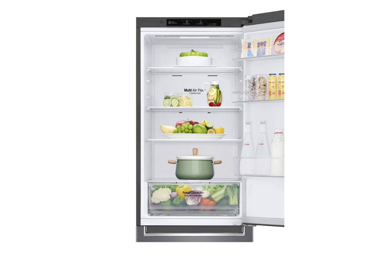 LG Réfrigérateur combiné | 384L | D | 35dB(B) | Total No Frost | Compresseur Smart Inverter, LG GBP61DSPDN