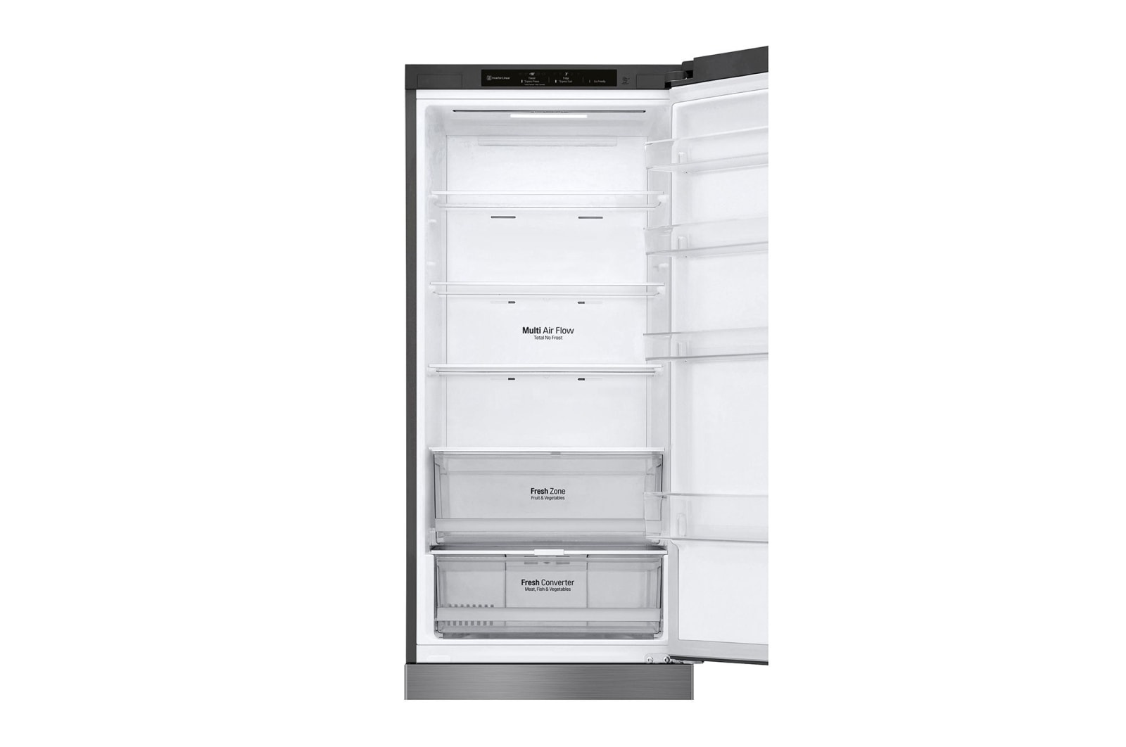 LG Réfrigérateur combiné | Compresseur Inverter Linear | Door Cooling+™ | Grade C | 384L | 35 dB(B), LG GBP62PZNCC