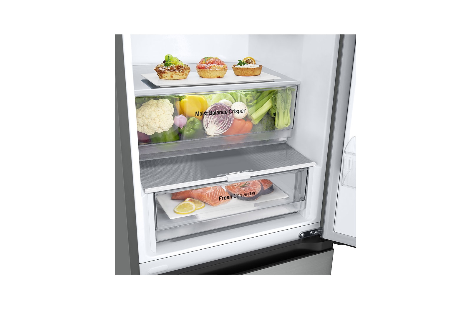 LG GBV3100EPY Vue de côté