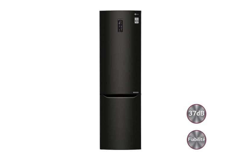 Vue avant de Réfrigérateur combiné | Total No Frost | Compresseur linéaire inverter | 37dB | Connecté Wi-Fi | Moist Balance Crisper | Fresh converter LG GBW6346SBL