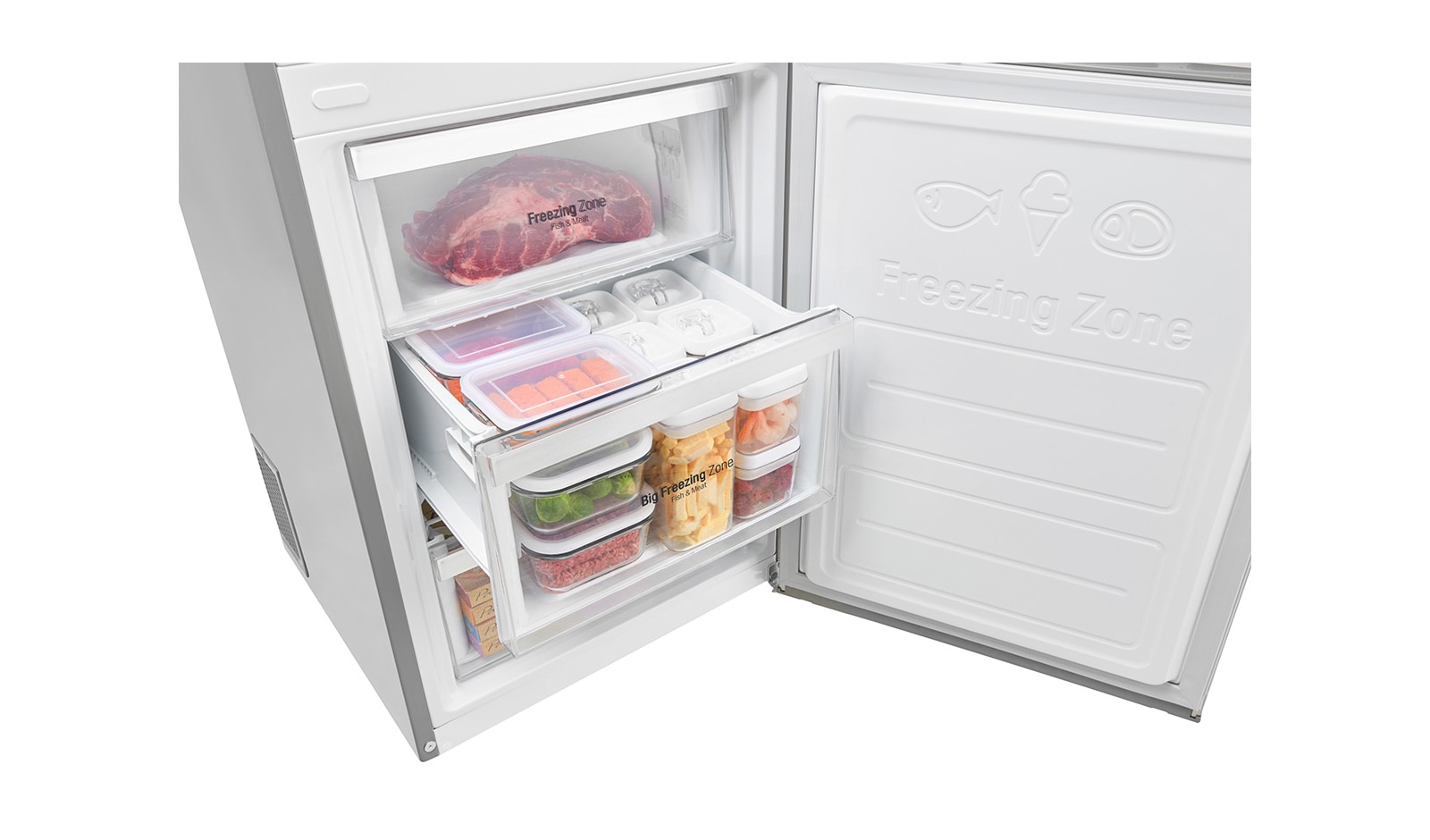 LG Réfrigérateur combiné | Total No Frost | Compresseur linéaire inverter | Smart Diagnosis™ | Moist Balance Crisper | Fresh converter | A+++ | Wi-Fi, LG GBW6388ESC