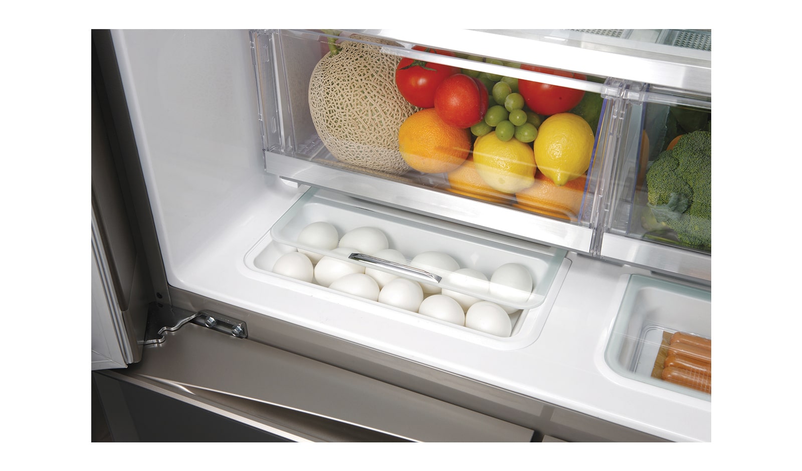 LG Réfrigérateur 4 portes | 601L | No Frost | Door-In-Door ® | Compresseur Linéaire Inverter | Clayettes Smart Slide | Pure N Fresh, LG GLC8839SC