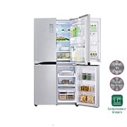 Vue avant de Réfrigérateur 4 portes | 601L | No Frost | Door-In-Door ® | Compresseur Linéaire Inverter | Clayettes Smart Slide | Pure N Fresh LG GLC8839SC