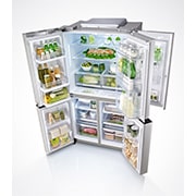 LG Réfrigérateur 4 portes | 601L | No Frost | Door-In-Door ® | Compresseur Linéaire Inverter | Clayettes Smart Slide | Pure N Fresh, LG GLC8839SC