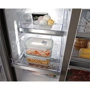 LG Réfrigérateur 4 portes | 601L | No Frost | Door-In-Door ® | Compresseur Linéaire Inverter | Clayettes Smart Slide | Pure N Fresh, LG GLC8839SC