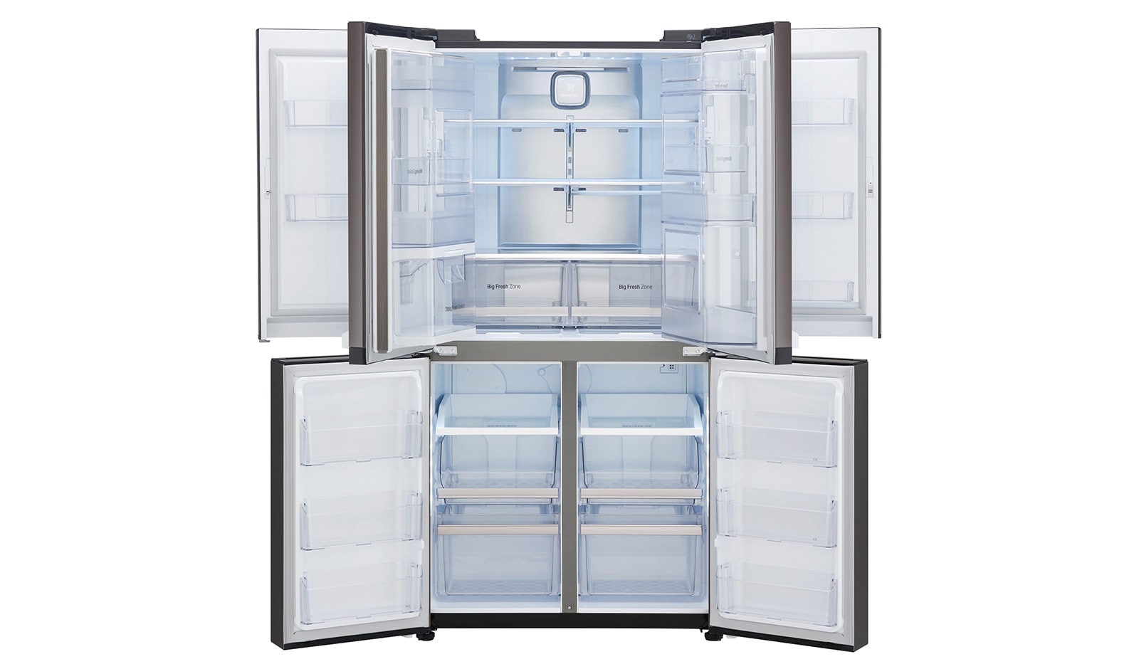 LG Réfrigérateur Multiportes | 4 portes | Dual Door-in-Door | Compresseur linéaire | Total No Frost | Pure N Fresh | A++, LG GLD8859BX