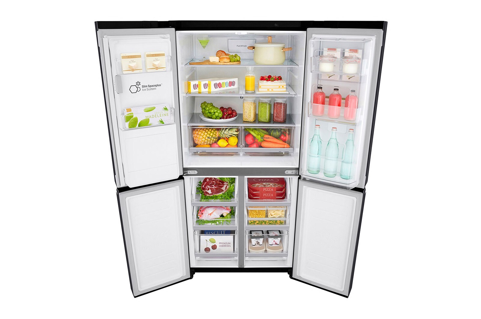 LG Réfrigérateur Multi-Portes Slim | 508L | F | Total No Frost | Compresseur Linéaire Inverter, LG GMJ844MCKV