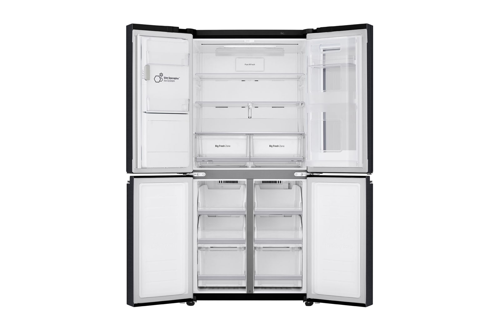 LG Réfrigérateur Multi-Portes Slim | 508 L | No Frost | Compresseur Linéaire Inverter, LG GMX844MCKV