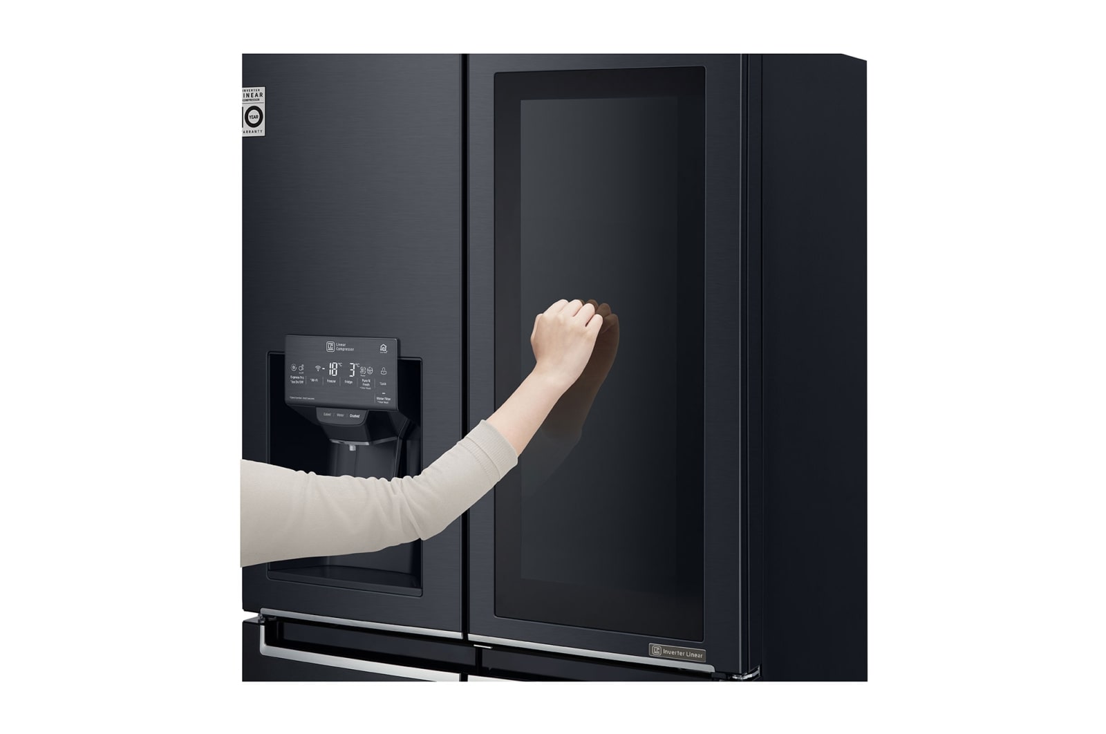 LG Réfrigérateur Multi-Portes Slim | 508 L | No Frost | Compresseur Linéaire Inverter, LG GMX844MCKV