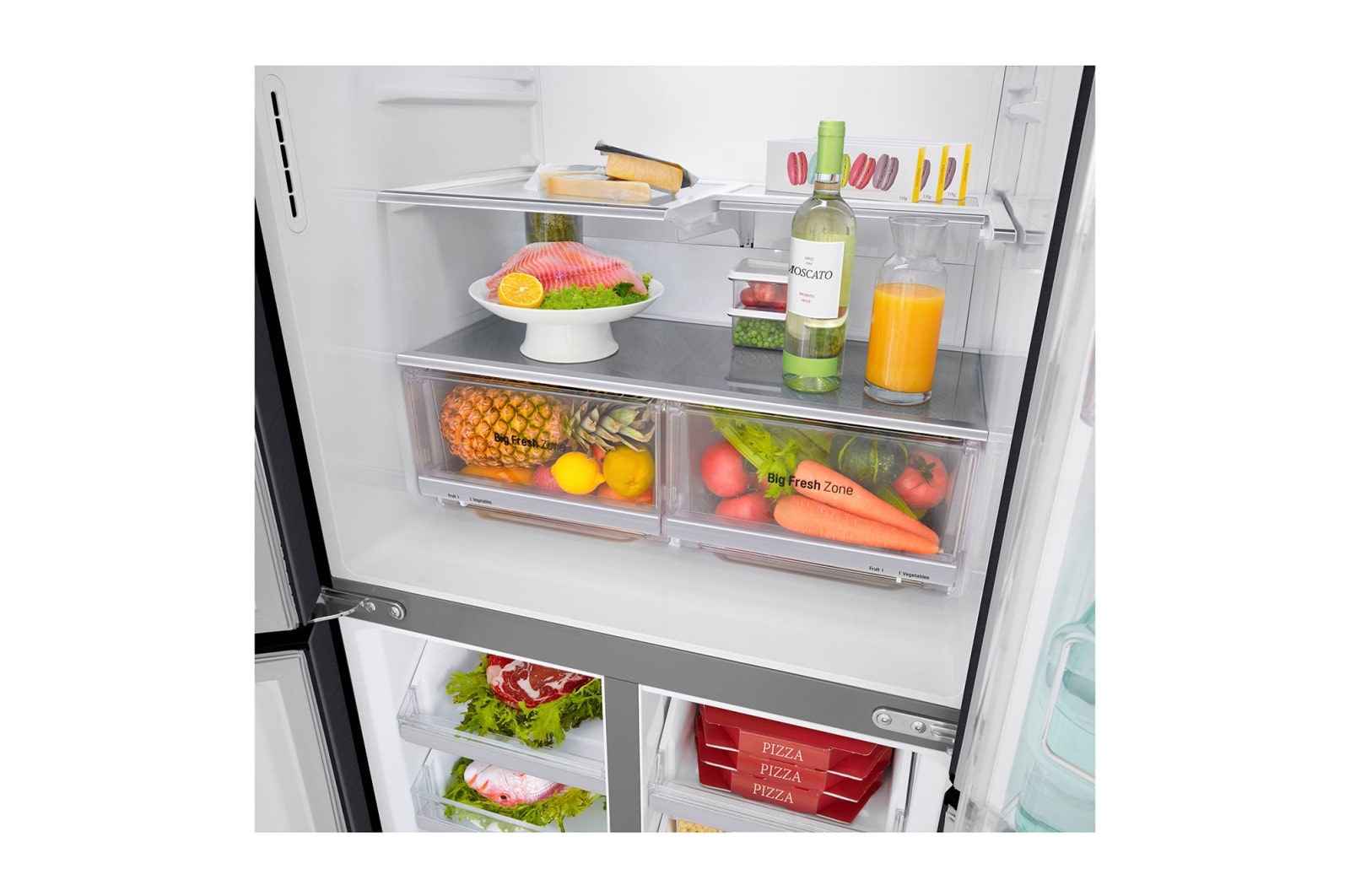 LG Réfrigérateur Multi-Portes Slim | 508 L | No Frost | Compresseur Linéaire Inverter, LG GMX844MCKV