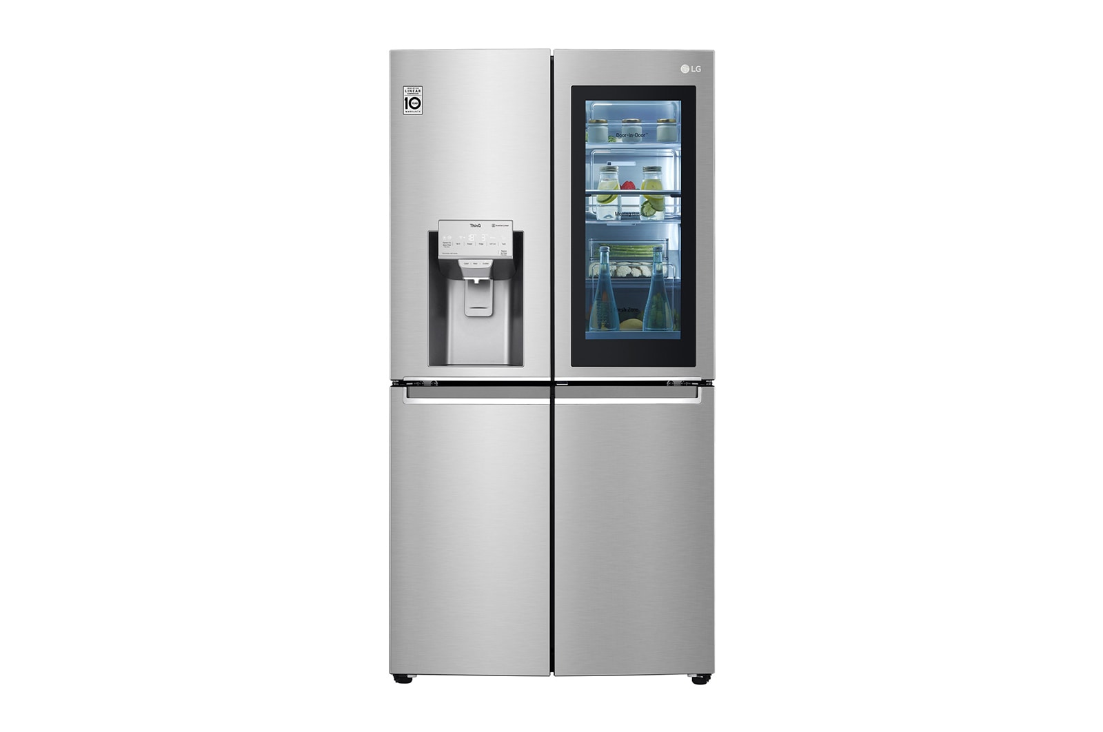 Vue avant de Réfrigérateurs Multi-portes | InstaView Door-in-Door™ I 638 L | Compresseur Linéaire Inverter LG GMX945NS9F