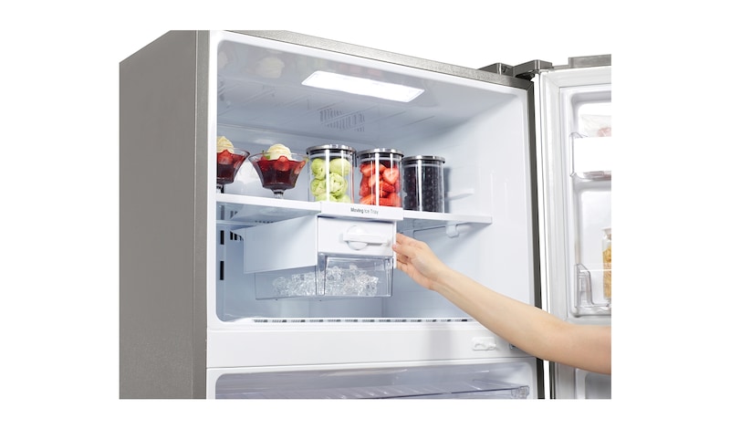LG Réfrigérateur 2 portes | 511L | Distributeur d’eau | Smart Compresseur Inverter | No Frost | Eclairage LED | Twist Ice | Classe A++, LG GRF7848SC